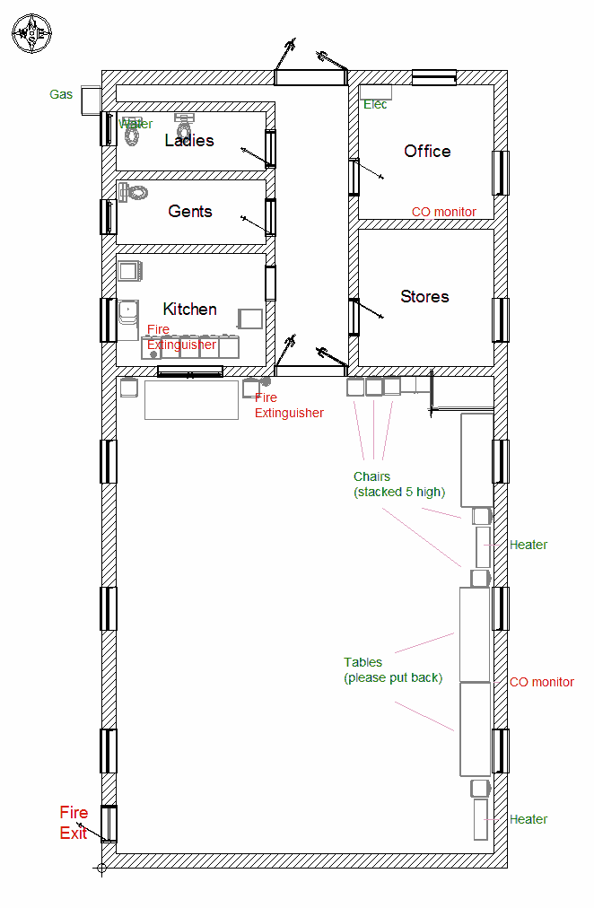 Plan of our scout hut