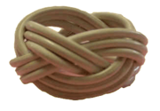 A classic Turks Head knot woggle